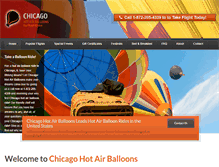 Tablet Screenshot of chicagohotairballoons.com